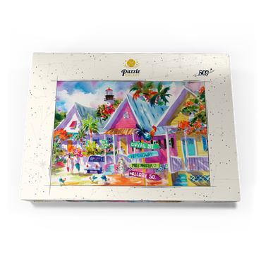 Darstellung des Puzzle Motivs Conch Republic – Aquarellkunst 500 Puzzle Schachtel Ansicht3