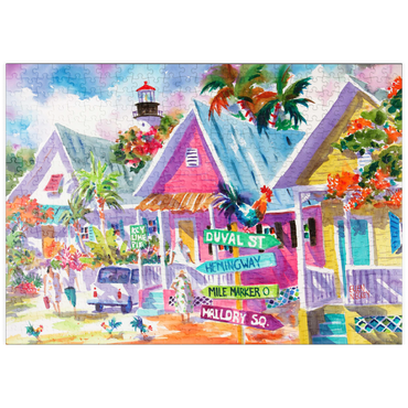 Darstellung des Puzzle Motivs puzzleplate Conch Republic – Aquarellkunst 500 Puzzle