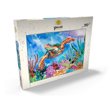 Darstellung des Puzzle Motivs Reef Rider – Aquarellkunst 200 Puzzle Schachtel Ansicht2