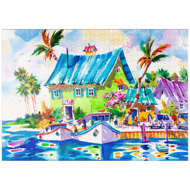 Darstellung des Puzzle Motivs puzzleplate Das Leben genießen – Aquarellkunst 1000 Puzzle