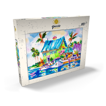 Darstellung des Puzzle Motivs Das Leben genießen – Aquarellkunst 100 Puzzle Schachtel Ansicht2