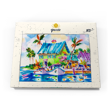 Darstellung des Puzzle Motivs Das Leben genießen – Aquarellkunst 100 Puzzle Schachtel Ansicht3