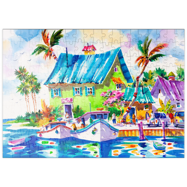 Darstellung des Puzzle Motivs puzzleplate Das Leben genießen – Aquarellkunst 200 Puzzle