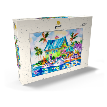 Darstellung des Puzzle Motivs Das Leben genießen – Aquarellkunst 500 Puzzle Schachtel Ansicht2