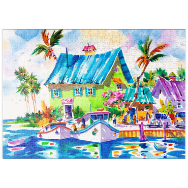 Darstellung des Puzzle Motivs puzzleplate Das Leben genießen – Aquarellkunst 500 Puzzle