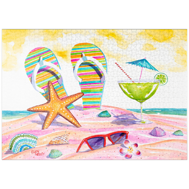 Darstellung des Puzzle Motivs puzzleplate 5 O'clock Somewhere – Aquarellkunst 1000 Puzzle