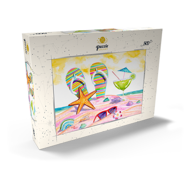 Darstellung des Puzzle Motivs 5 O'clock Somewhere – Aquarellkunst 500 Puzzle Schachtel Ansicht2