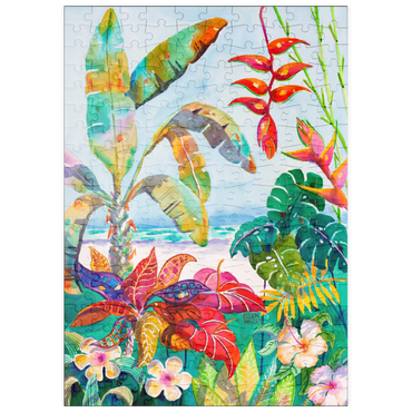 Darstellung des Puzzle Motivs puzzleplate Florida-Laub – Aquarellkunst 200 Puzzle