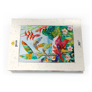 Darstellung des Puzzle Motivs Florida-Laub – Aquarellkunst 500 Puzzle Schachtel Ansicht3