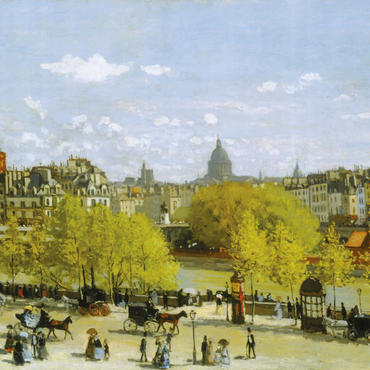 Darstellung des Puzzle Motivs Piatnik: Quai du Louvre, Paris 100 Puzzle 3D Modell