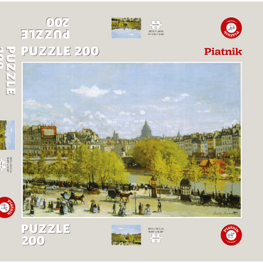 Darstellung des Puzzle Motivs Piatnik: Quai du Louvre, Paris 200 Puzzle Schachtel 3D Modell