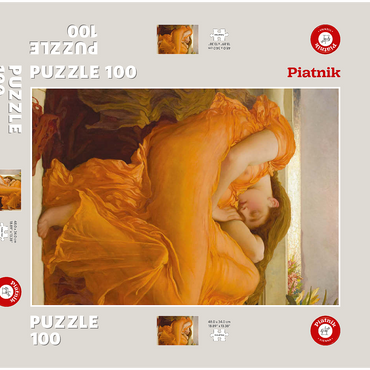 Darstellung des Puzzle Motivs Piatnik: Flaming June 100 Puzzle Schachtel 3D Modell