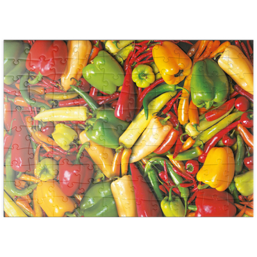 Darstellung des Puzzle Motivs puzzleplate Piatnik: Paprika 100 Puzzle