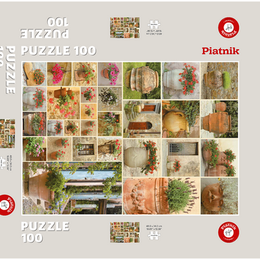 Darstellung des Puzzle Motivs Piatnik: Blumentöpfe 100 Puzzle Schachtel 3D Modell
