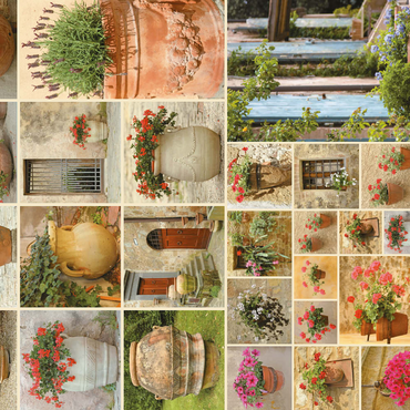 Darstellung des Puzzle Motivs Piatnik: Blumentöpfe 500 Puzzle 3D Modell