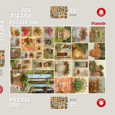 Darstellung des Puzzle Motivs Piatnik: Blumentöpfe 500 Puzzle Schachtel 3D Modell