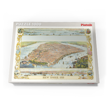 Darstellung des Puzzle Motivs Piatnik: Stadtplan New York, 1853 1000 Puzzle Schachtel Ansicht3