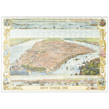 Darstellung des Puzzle Motivs puzzleplate Piatnik: Stadtplan New York, 1853 200 Puzzle