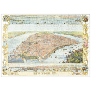 Darstellung des Puzzle Motivs puzzleplate Piatnik: Stadtplan New York, 1853 500 Puzzle