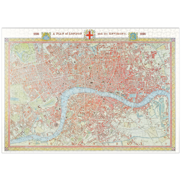Darstellung des Puzzle Motivs puzzleplate Piatnik: Stadtplan London, 1831 1000 Puzzle