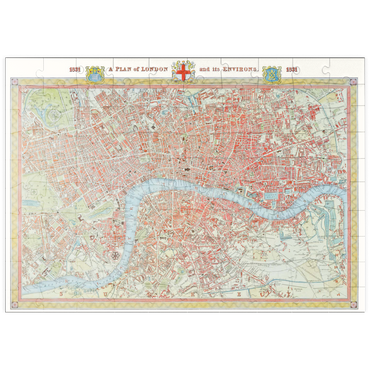 Darstellung des Puzzle Motivs puzzleplate Piatnik: Stadtplan London, 1831 100 Puzzle