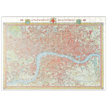 Darstellung des Puzzle Motivs puzzleplate Piatnik: Stadtplan London, 1831 200 Puzzle