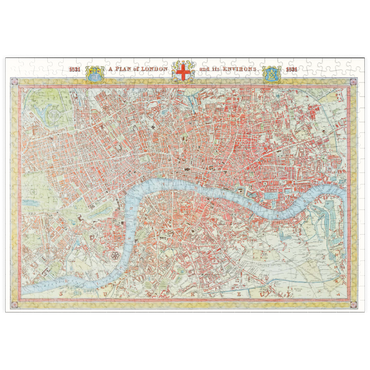 Darstellung des Puzzle Motivs puzzleplate Piatnik: Stadtplan London, 1831 500 Puzzle