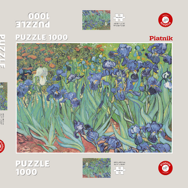 Darstellung des Puzzle Motivs Piatnik: Schwertlilien 1000 Puzzle Schachtel 3D Modell