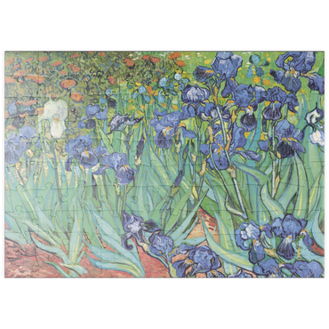 Darstellung des Puzzle Motivs puzzleplate Piatnik: Schwertlilien 100 Puzzle