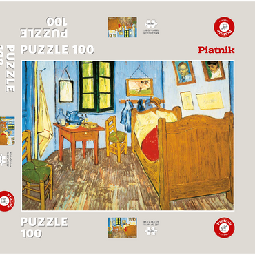 Darstellung des Puzzle Motivs Piatnik: Das Schlafzimmer in Arles 100 Puzzle Schachtel 3D Modell