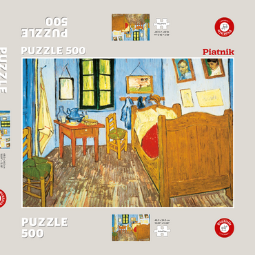 Darstellung des Puzzle Motivs Piatnik: Das Schlafzimmer in Arles 500 Puzzle Schachtel 3D Modell