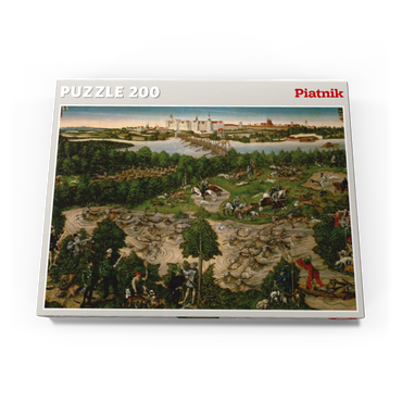 Darstellung des Puzzle Motivs Piatnik: Hirschjagd des Kurfürsten Johann Friedrich 200 Puzzle Schachtel Ansicht3