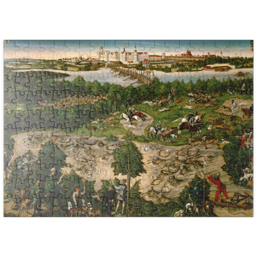 Darstellung des Puzzle Motivs puzzleplate Piatnik: Hirschjagd des Kurfürsten Johann Friedrich 200 Puzzle