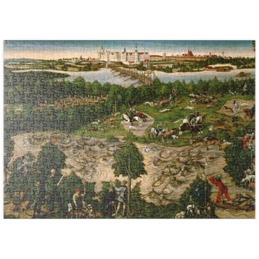Darstellung des Puzzle Motivs puzzleplate Piatnik: Hirschjagd des Kurfürsten Johann Friedrich 500 Puzzle