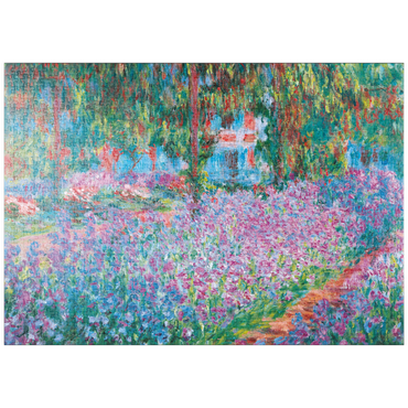 Darstellung des Puzzle Motivs puzzleplate Piatnik: Irisbeet in Monets Garten 1000 Puzzle