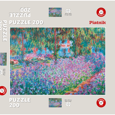 Darstellung des Puzzle Motivs Piatnik: Irisbeet in Monets Garten 200 Puzzle Schachtel 3D Modell