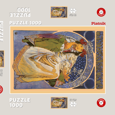 Darstellung des Puzzle Motivs Piatnik: Prinzessin Hyacinta 1000 Puzzle Schachtel 3D Modell