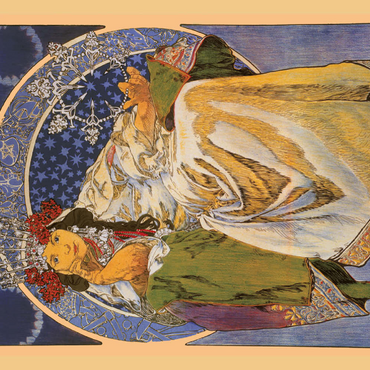 Darstellung des Puzzle Motivs Piatnik: Prinzessin Hyacinta 500 Puzzle 3D Modell