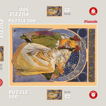 Darstellung des Puzzle Motivs Piatnik: Prinzessin Hyacinta 500 Puzzle Schachtel 3D Modell