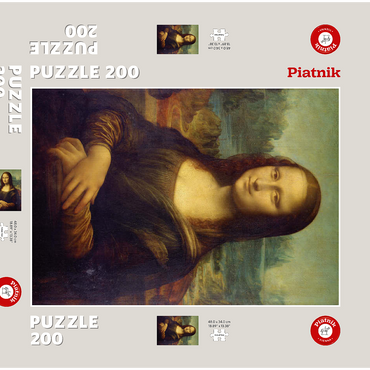 Darstellung des Puzzle Motivs Piatnik: Mona Lisa 200 Puzzle Schachtel 3D Modell