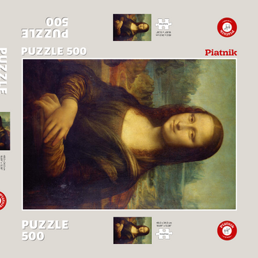 Darstellung des Puzzle Motivs Piatnik: Mona Lisa 500 Puzzle Schachtel 3D Modell