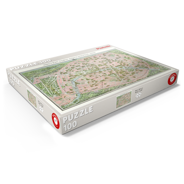 Darstellung des Puzzle Motivs Piatnik: Stadtplan Paris 1910 100 Puzzle Schachtel Ansicht1