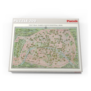 Darstellung des Puzzle Motivs Piatnik: Stadtplan Paris 1910 200 Puzzle Schachtel Ansicht3