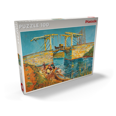 Darstellung des Puzzle Motivs Piatnik: Die Brücke von Langlois in Arles 100 Puzzle Schachtel Ansicht2