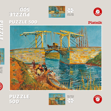 Darstellung des Puzzle Motivs Piatnik: Die Brücke von Langlois in Arles 500 Puzzle Schachtel 3D Modell