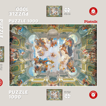Darstellung des Puzzle Motivs Piatnik: Deeds of Hercules and His Apotheosis 1000 Puzzle Schachtel 3D Modell