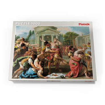 Darstellung des Puzzle Motivs Piatnik: Der Raub der Sabinerinnen 1000 Puzzle Schachtel Ansicht3