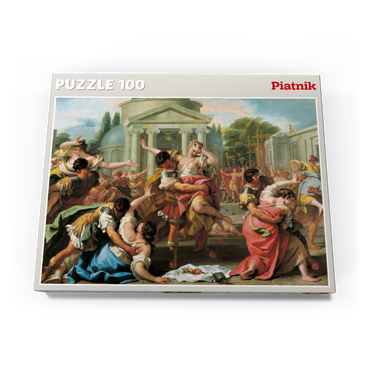 Darstellung des Puzzle Motivs Piatnik: Der Raub der Sabinerinnen 100 Puzzle Schachtel Ansicht3