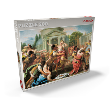 Darstellung des Puzzle Motivs Piatnik: Der Raub der Sabinerinnen 200 Puzzle Schachtel Ansicht2