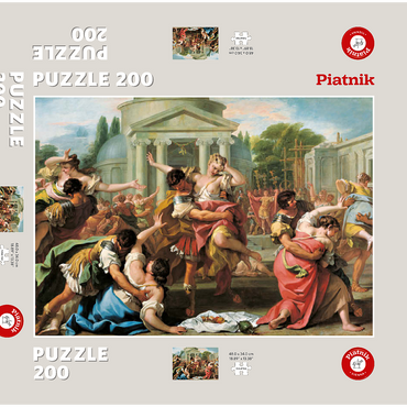 Darstellung des Puzzle Motivs Piatnik: Der Raub der Sabinerinnen 200 Puzzle Schachtel 3D Modell
